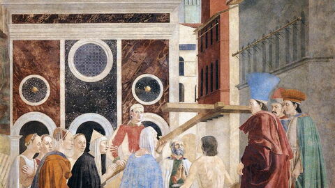 A segment of the True Cross frescoes