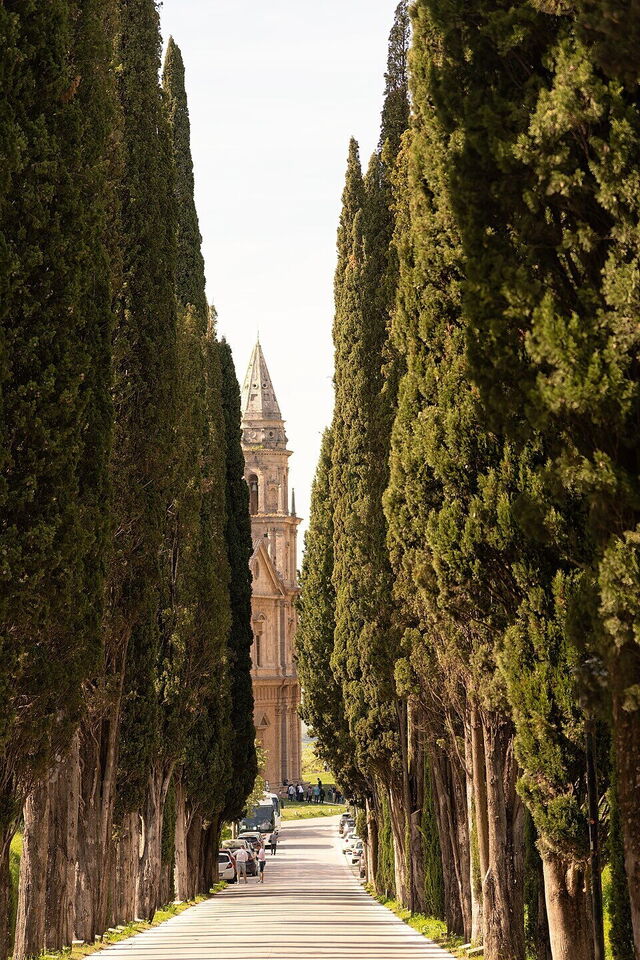 Sanctuary of the Madonna di San Biagio, cypress road