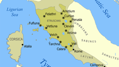 Etruscan civilization map