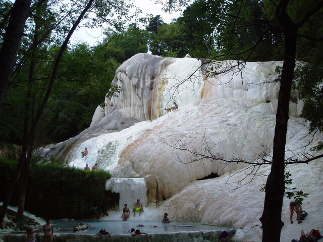 Bathers at Bagni San Filippo