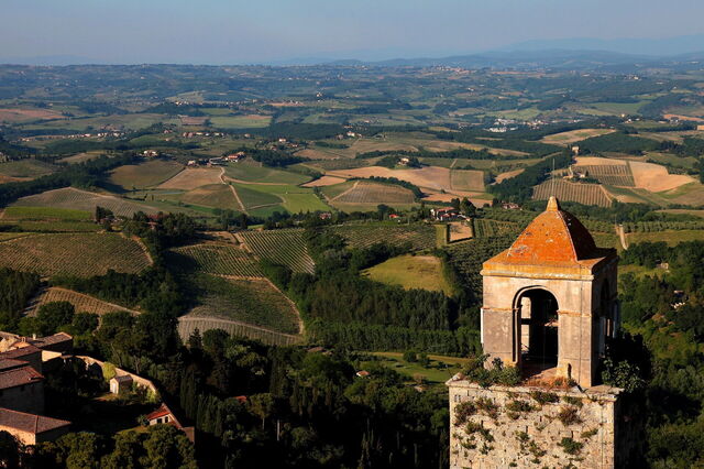 Views over the countryside surrounding San Gimignano