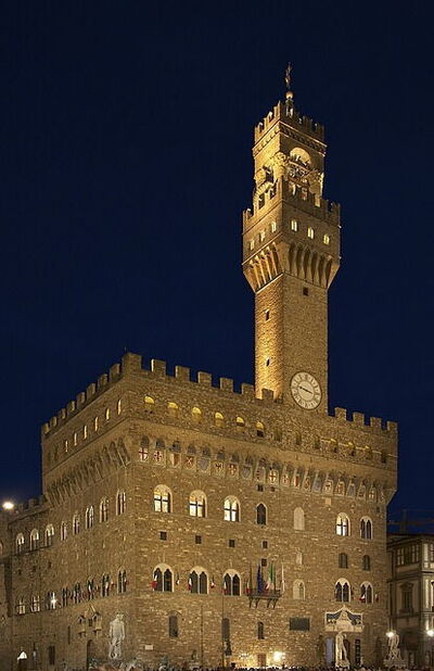 Palazzo vecchio at night