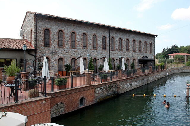Enjoying the pool in Venturina Terme