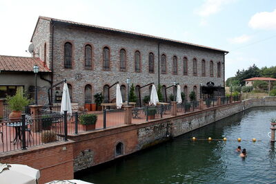 Enjoying the pool in Venturina Terme