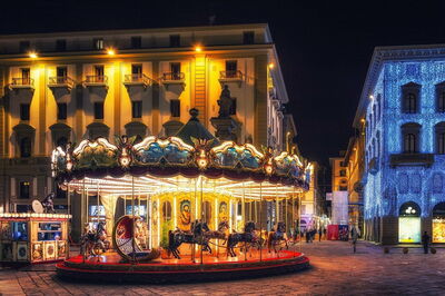 The carousel in Florence at Christmas