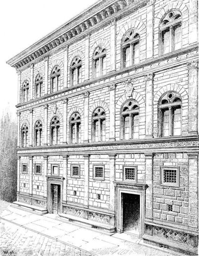 Rucellai Palace, Drawing