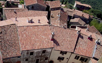 aerial view of Capalbio