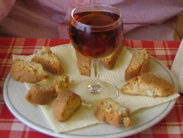 Local cuisine, cantuccini and wine
