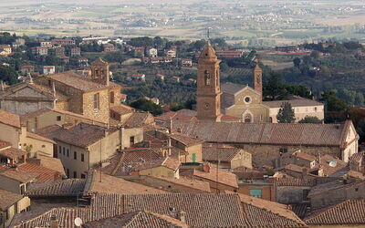 aerial view montepulciano