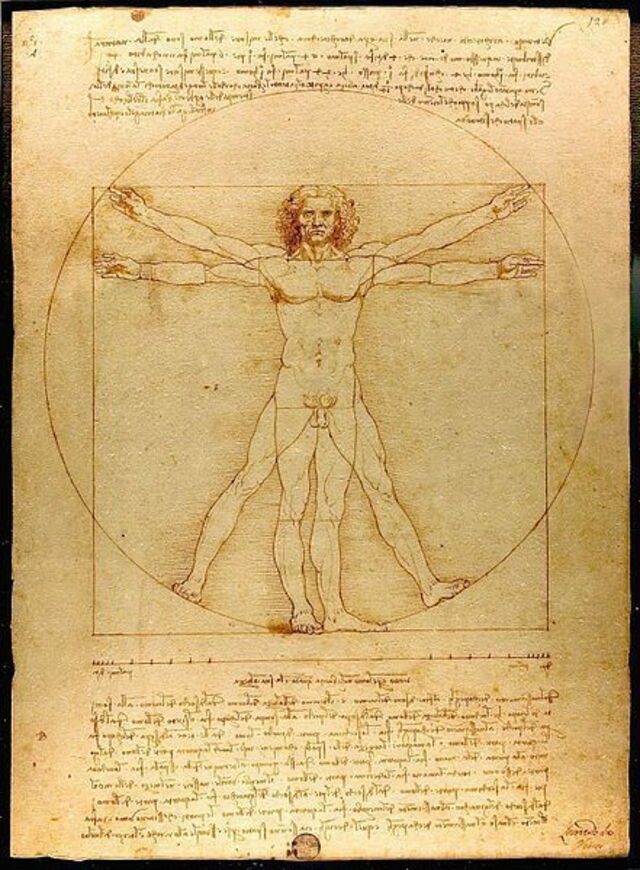 Vitruvian man by Leonardo da Vinci
