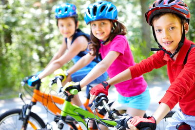 Children cycling