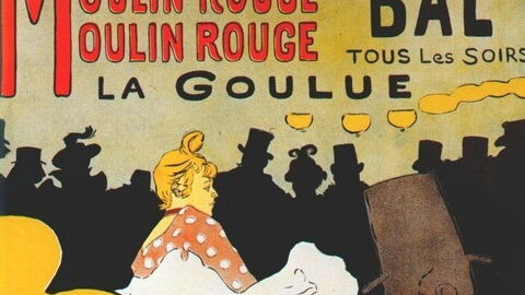 An 1891 poster for the Moulin Rouge by Lautrec
