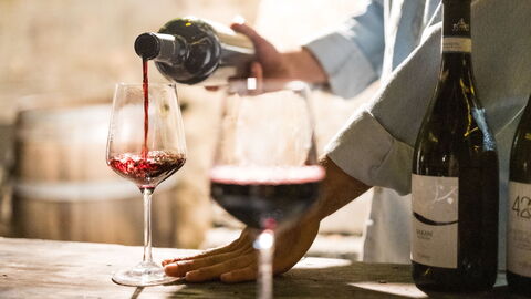 Pouring wine