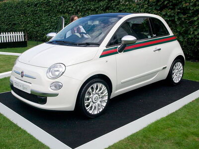 Example of a Gucci collaboration with Fiat
