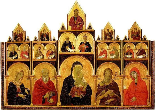 Madonna and Child with Saints Polyptych, Duccio