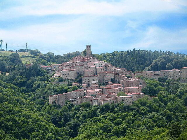 The beautiful town of Castelnuovo in val di cecina