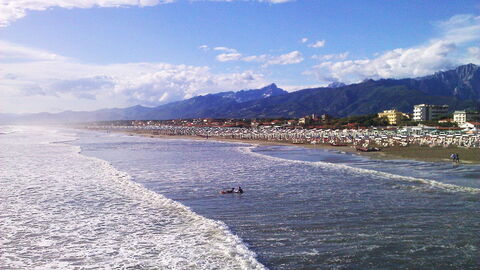 The beautiful coastline of Versilia