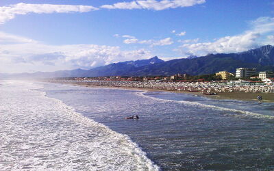 The beautiful coastline of Versilia