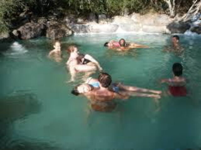 a mineral rich thermal pool