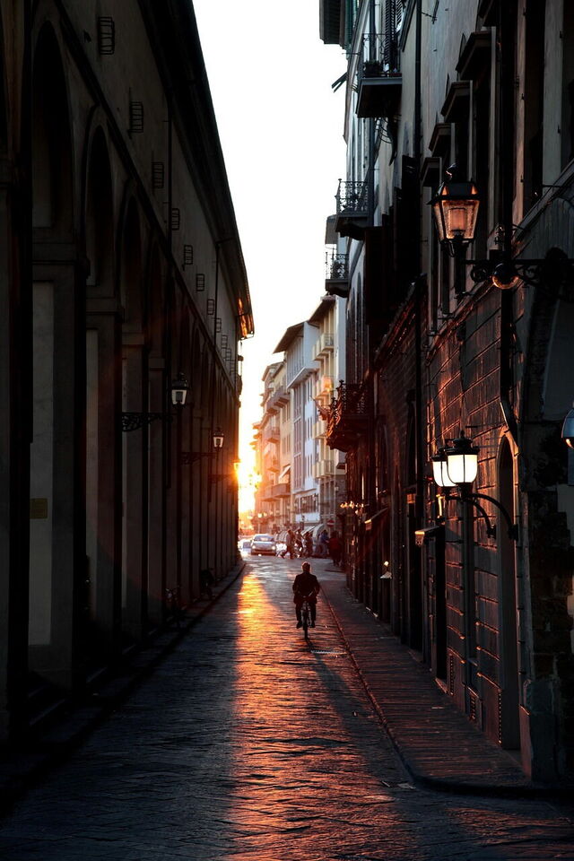 A street in the centre of Florence