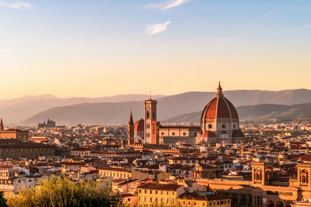 Florence skyline at sunset