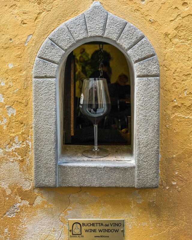 A wine window in Florence