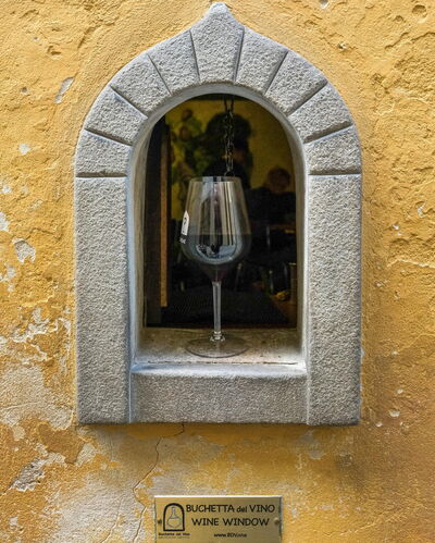 A wine window in Florence