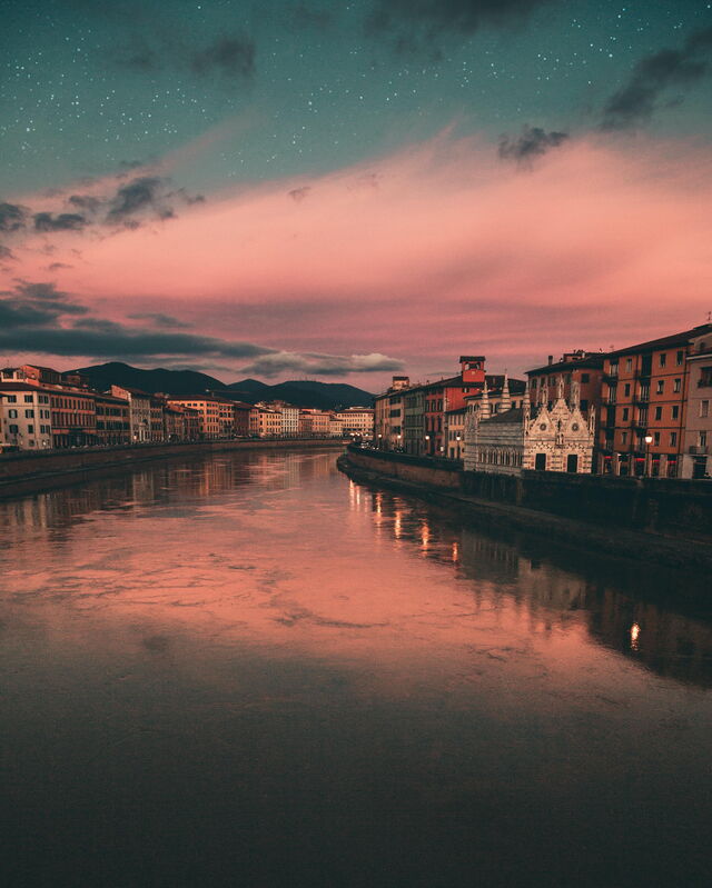 Views over the Arno in Pisa