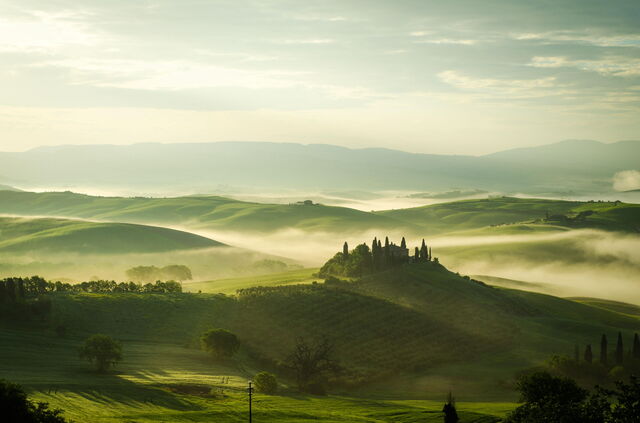 Fog over the Val D'Orcia