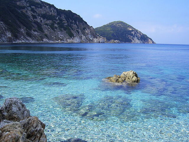 Water of the ocean at Elba