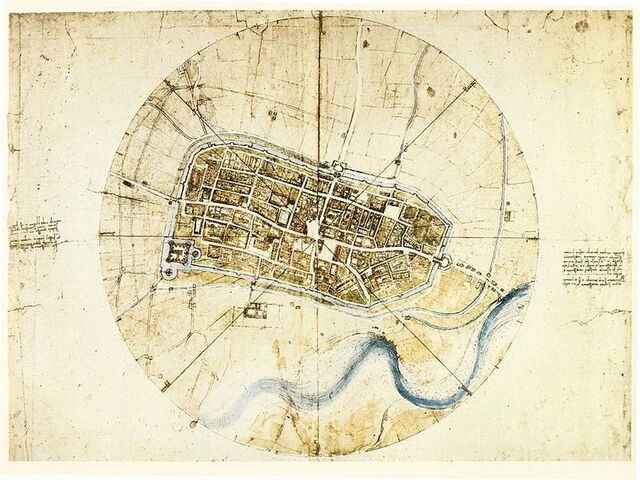 Da Vinci's Town Plan of Imola, Leonardo Museum