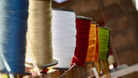 Colourful wool