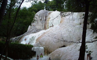 Bathers at Bagni San Filippo