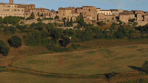 View of the town of Casole d'Elsa