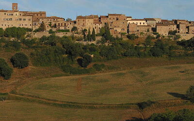 View of the town of Casole d'Elsa
