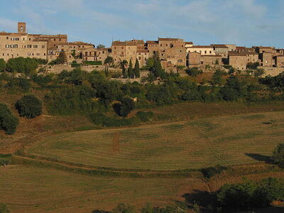 View of the town of Casole d'Elsa