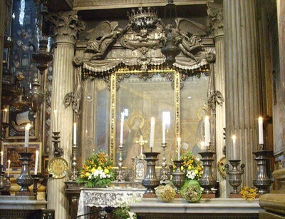 Chapel housing the painting