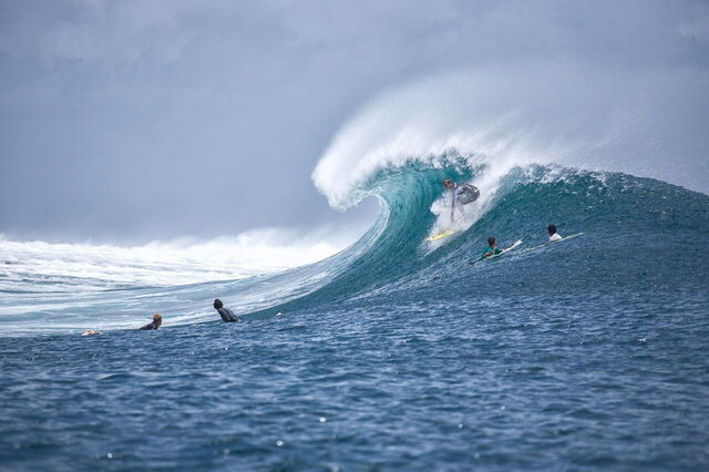 A group surfing