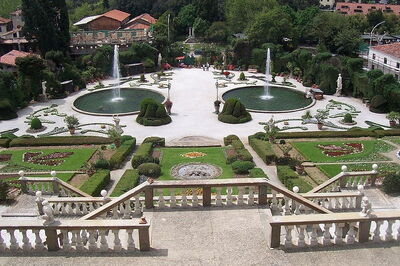 View of the gardens