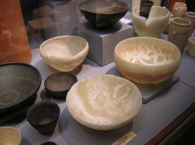 delicate alabaster bowls