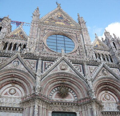 Detail of the front of the Cathedral of Siena
