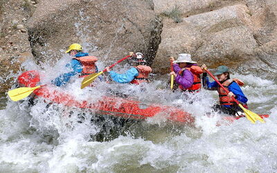 High speed water rafting