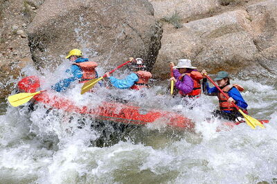High speed water rafting