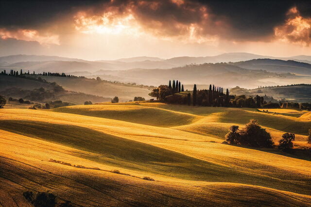 Tuscany in the fall