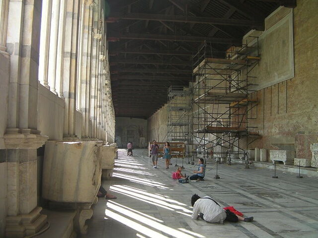 Hallway in Pisa cemetery building