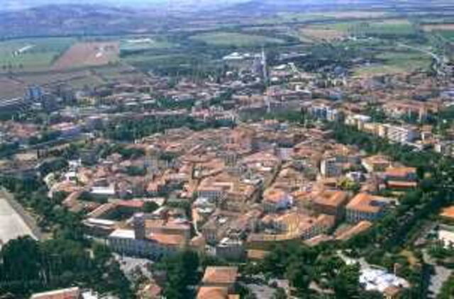 Aerial view of Grosseto town
