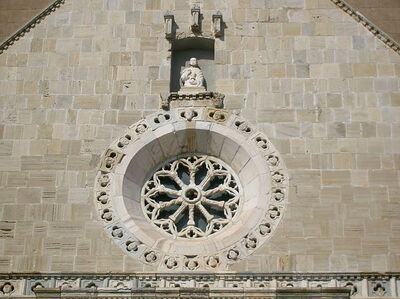 Detail of the duomo of Orbetello