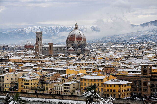 Florence in the snow