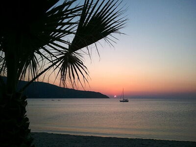 elba island beach sunset