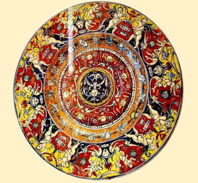 Example of decorative Montelupo ceramics